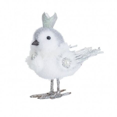 FIGURA PAJARO CON CORONA 18 CM. - EHLIS