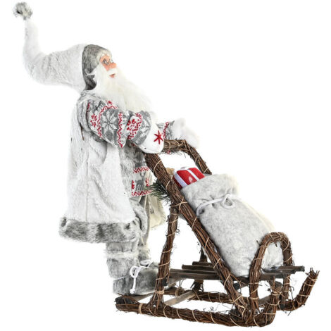 Figura Poliester Madera 42X22X48 Trineo Gris NV197516