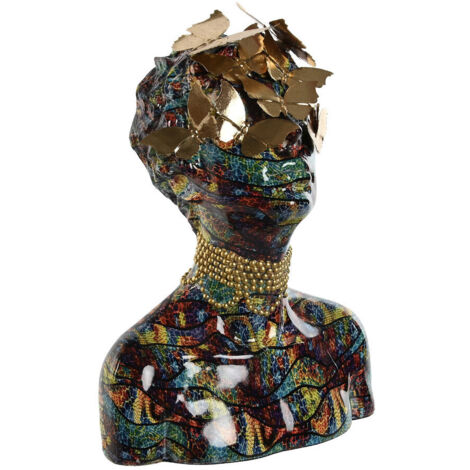 Figura Resina 26X18,5X34 Busto Multicolor