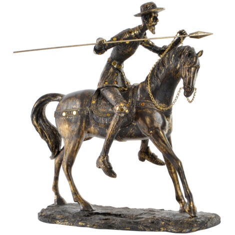 Figura Resina 36X19X39 Quijote Envejecido RF154407