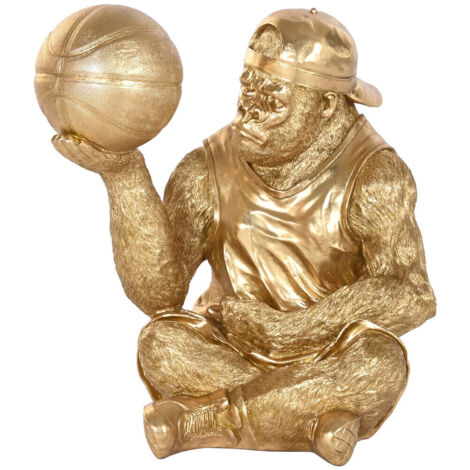 Figura Resina 54X46X60,5 Gorila Dorado