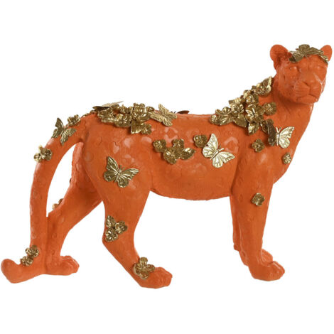 Figura Resina 60X21,5X43 Leopardo Naranja