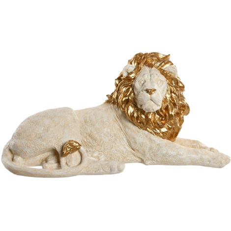 Figura Resina 80X36X39 Leon Blanco