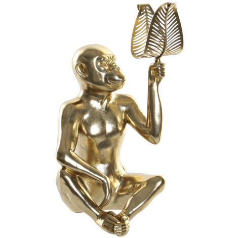 Figura Resina Metal 27X25X43,5 Mono Hoja Dorado FD189964