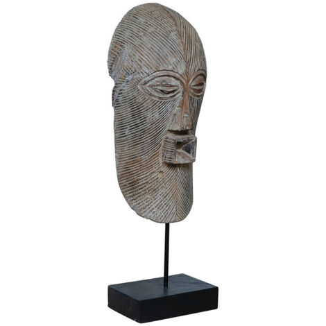 Figura Suar Hierro 30X15X80 Mascara Tribal
