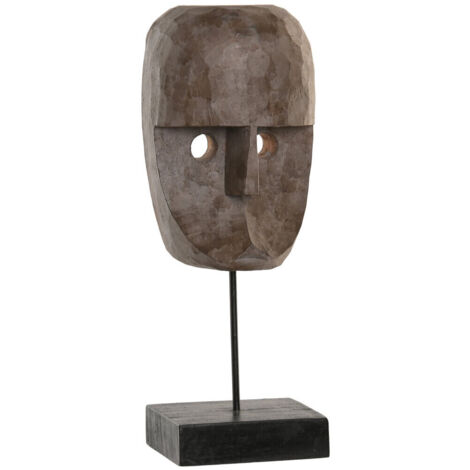 Figura Suar Hierro 32X7X67 Mascara Tribal