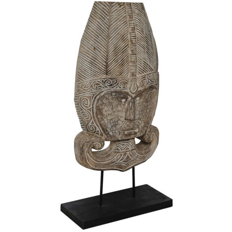 Figura Suar Hierro 46X14X102 Mascara Tribal