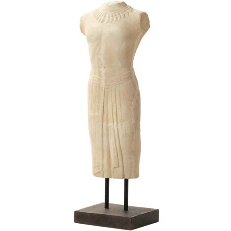 Figura Torso Hombre Terracota Blanco 40X35X130 Cm