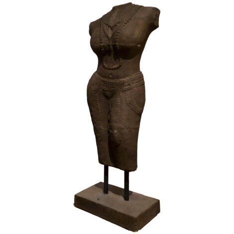 Figura Torso Mujer Terracota Marron 40X35X120 Cm