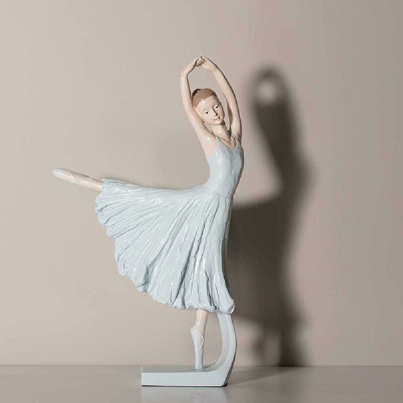 

Figuras de adornos de resina para niña de Ballet de arte nórdico, accesorios de decoración para adornos de sala de estar para decoración del hogar D