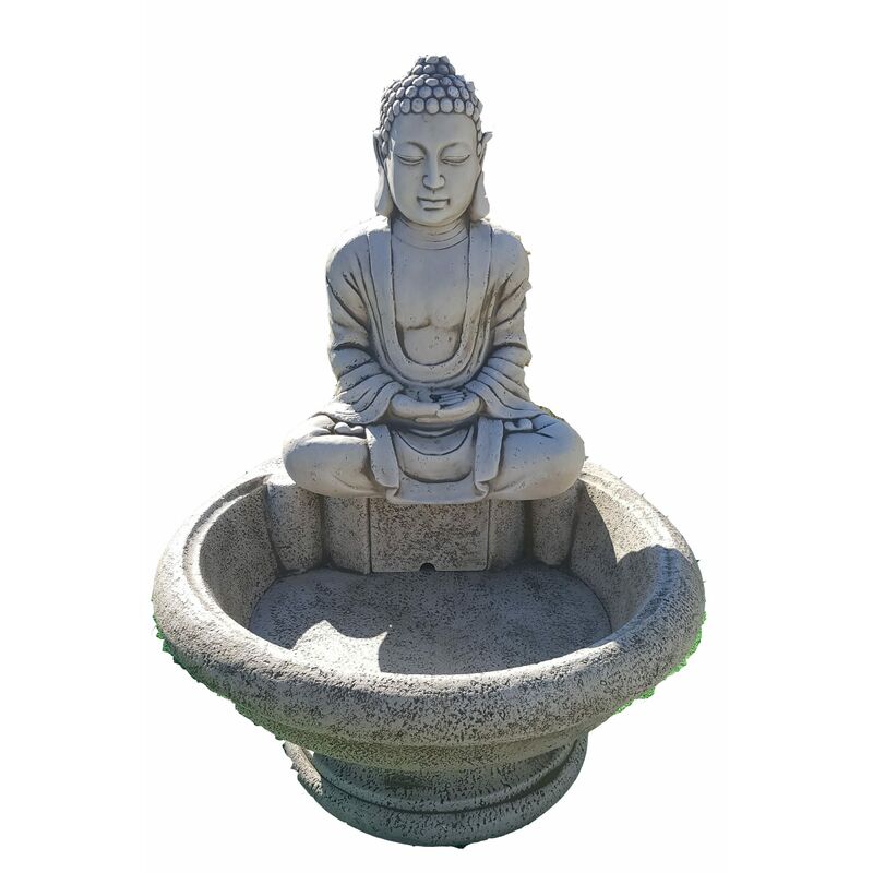 Fontaine jardin ming 64x100cm. pierre reconstituée couleur Musgo