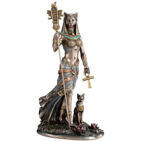 Figure de déesse Bastet-égyptienne en bronze classique pour la décoration de la maison