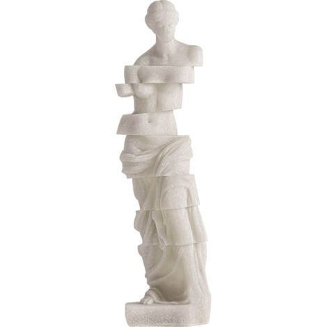 Figure décorative Ofelia en résine style contemporain blanc cassé - Blanc cassé vieilli contemporain