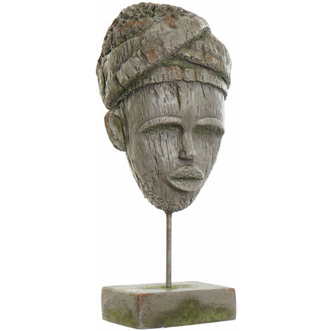 Figure Metall Faserglas 24x15x58 Afrikanische Grauglas Metall Fasermaterial Multicolorfamilie Ablehre Dekoration Details Details Details