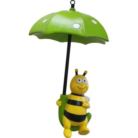 Figurendiscounter Biene Regenschirm 23x15x15cm Polyresin wetterfest Dekofigur