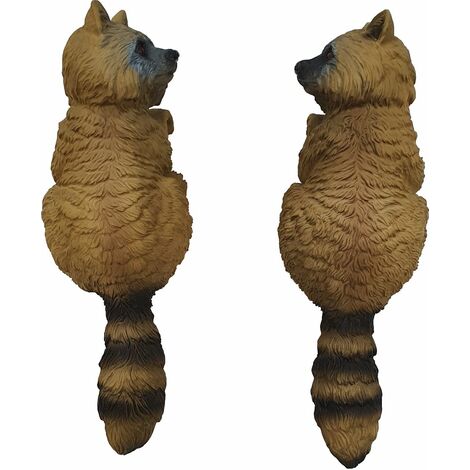 Figurendiscounter Waschbär zum Hängen 37x13x11cm Polyresin wetterfest Dekofigur