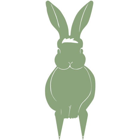 Figurine à piquer Lapin 17 x 43,5 cm vert pâle