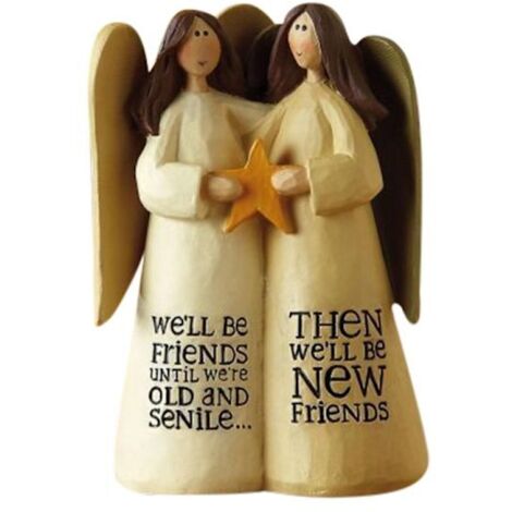 Figurine ange - 1 pièce, cœur d'ange amitié sœurs meilleures amies décoration maison - Multicolore