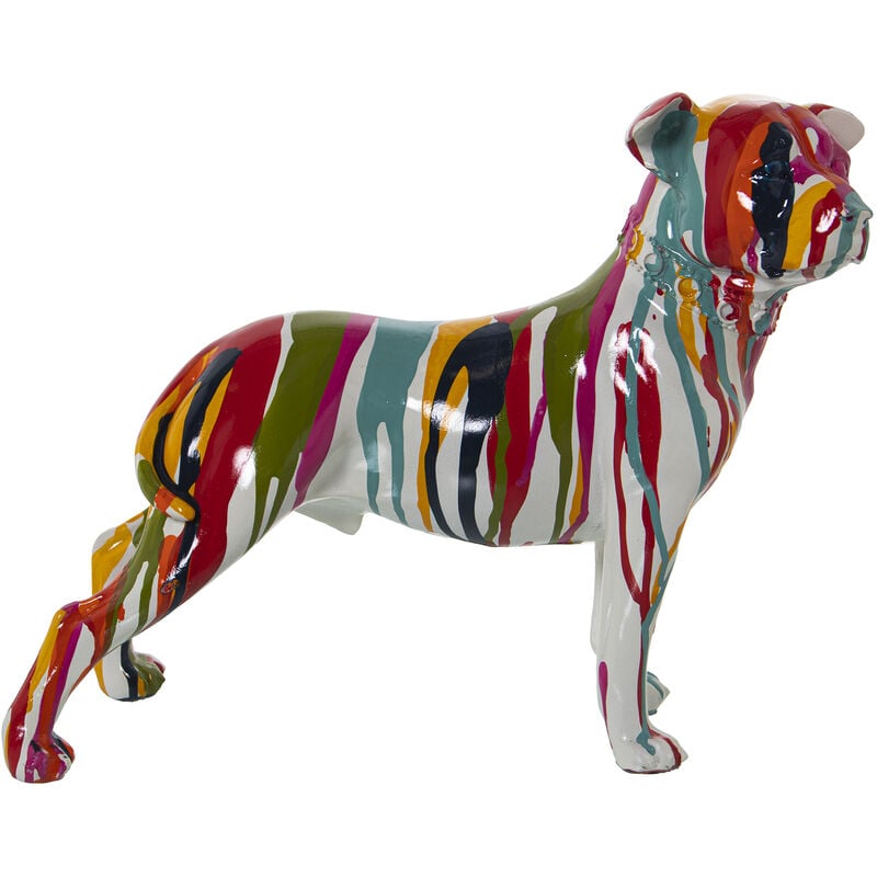 Fijalo - Figurine Chien Résine MulticolorePaint Jets 29X12X24 Cm