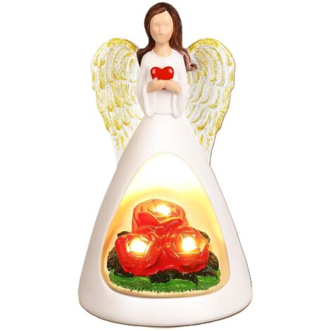 Figurine d'ange gardien rétroéclairée à LED, cadeau pour maman, grand-mère, première communion