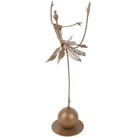 Figurine de Ballerine en Métal avec Papillon, Statue Décorative pour Salon ou Bureau, Cadeau Élégant pour Anniversaire ou Mariage
