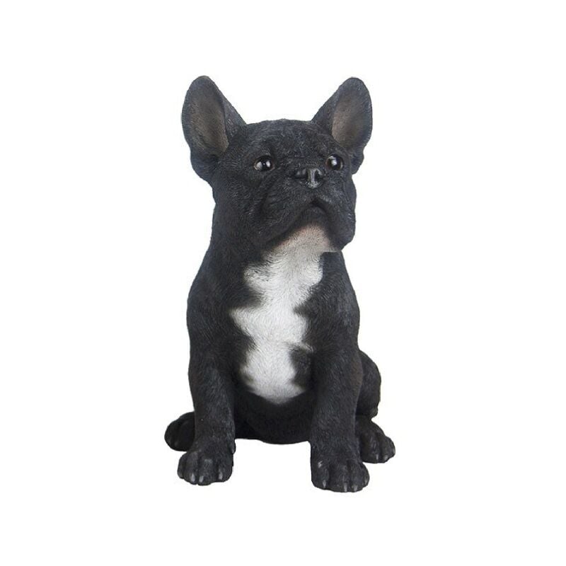 Figurine de bouledogue français en polyrésine - Noir - h 30,4 cm - Livraison gratuite