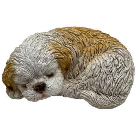 Figurine de chien couché en résine - Style réaliste pour la décoration intérieure
