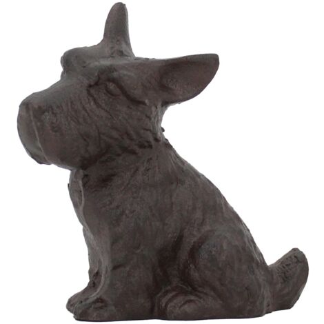 Figurine de chien en fonte pour décoration rustique dans la maison et le jardin