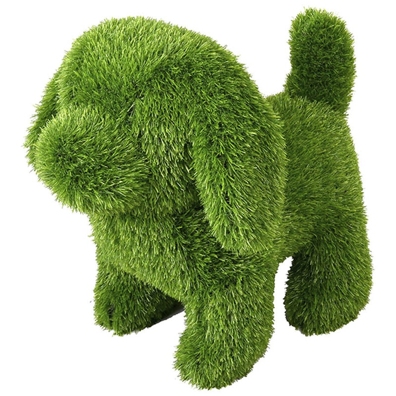 Suinga - Figurine de Chien en Gazon Artificiel 23x35x33 cm pour Décoration Idéal pour le jardin, la terrasse et maison