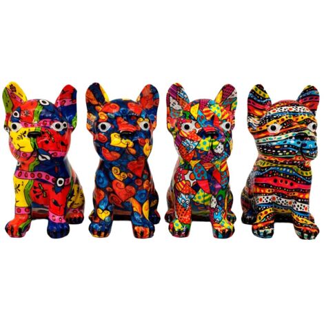 Figurine de chien Pop Art, sculpture moderne, décoration d'intérieur, cadeau original, design exclusif pour les amoureux des chiens.
