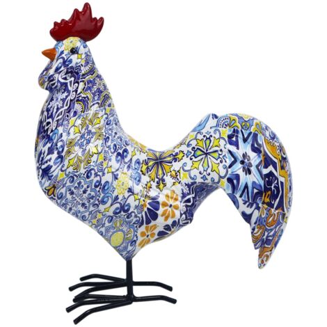 Figurine de coq décorative pour la maison et le jardin, Design unique et coloré