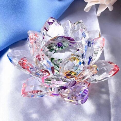 Figurine de fleur de lotus en cristal B - Décoration de mariage pour la Saint-Valentin