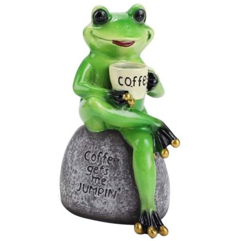 Figurine de Jardin - Grenouille - Résine - Décoration Extérieure - Ornement de Pelouse - Sculpture
