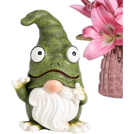 Figurine de Nain de Jardin - Nain Crapaud en Résine Décoratif - Ornement