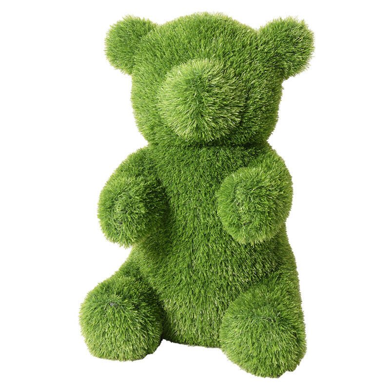 Suinga - Figurine de Ours en Gazon Artificiel 24x36x36 cm pour Décoration Idéal pour le jardin, la terrasse et maison