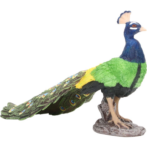 Figurine de Paon Artificielle Décorative - Modèle Animal Vif pour Cadeaux et Décoration d'Intérieur