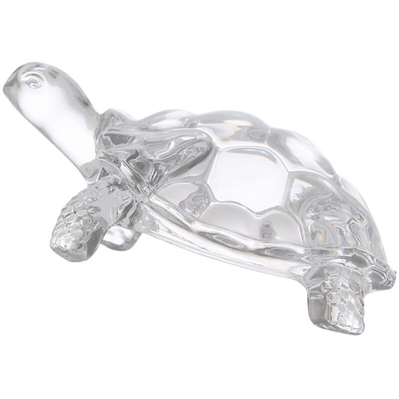 Figurine de tortue en cristal, jolie statue de tortue, sculpture animale de bureau, ornement pour la maison