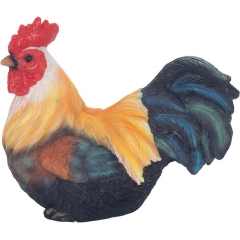 Figurine décorative de coq rustique en résine pour collectionneurs et amateurs de décoration champêtre