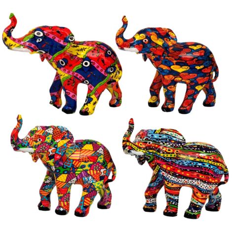 Figurine décorative éléphant Pop Art, design moderne, idéale pour le salon, le bureau ou la décoration intérieure.