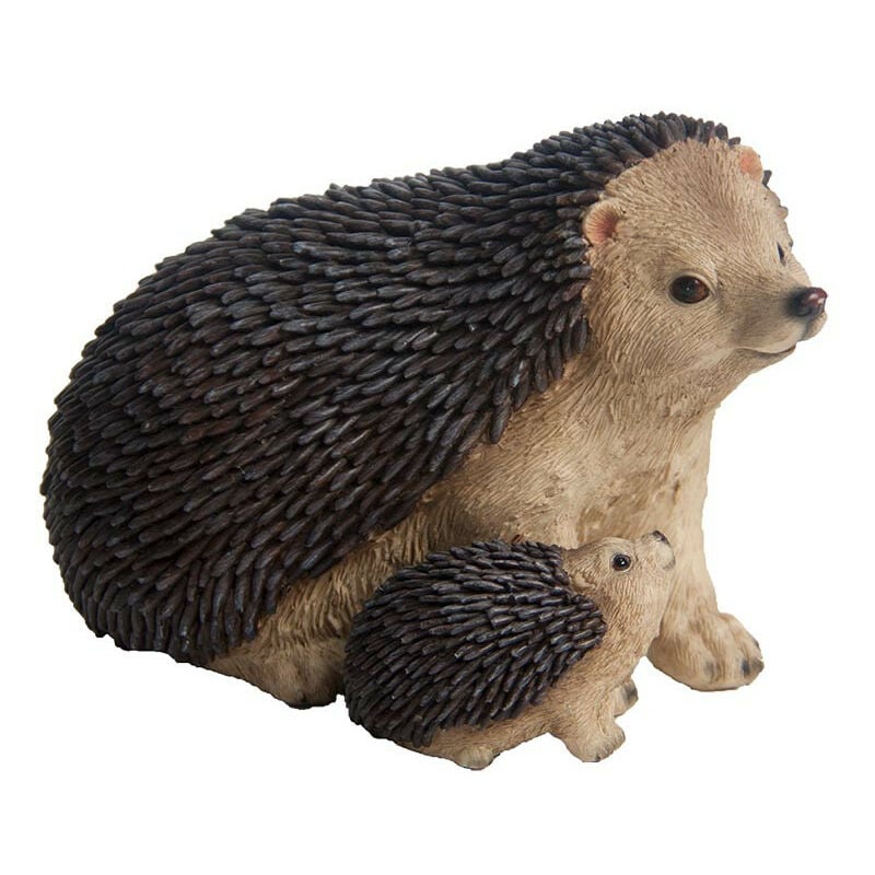 Esschert Design - Hérisson avec bébé Déco résine 16cm. Marron. Marque : . Réf. : 37000171 - Marron