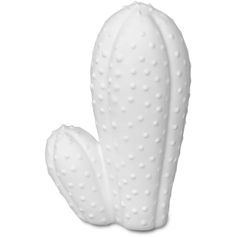 Privatefloor - Figurine décorative moyenne Cactus Blanc Blanc