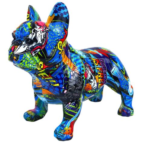 Figurine décorative Pop Art Bulldog pour la maison et le bureau - Idéale comme cadeau, décoration moderne et objet de collection