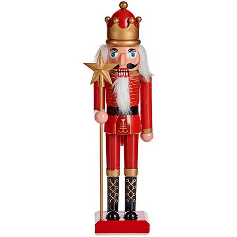 Krist+ - Casse-noisette rouge figure décorative 21,5 x 81 x 16 cm plastique