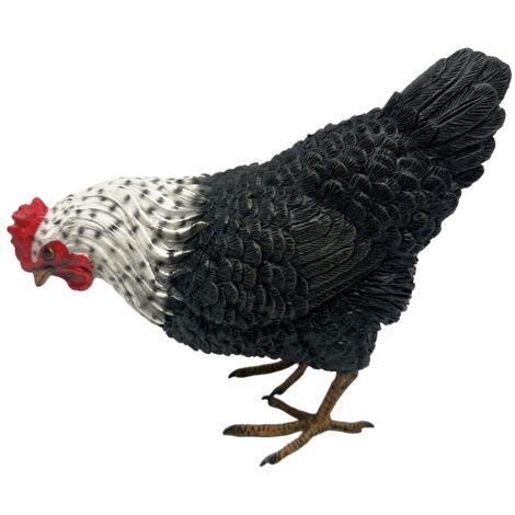 Figurine décorative rustique en forme de poule, en résine, idéale pour l'intérieur et l'extérieur.