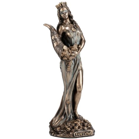 Figurine Déesse Grecque Fortune Résine Dorée Collection Classique 15 cm