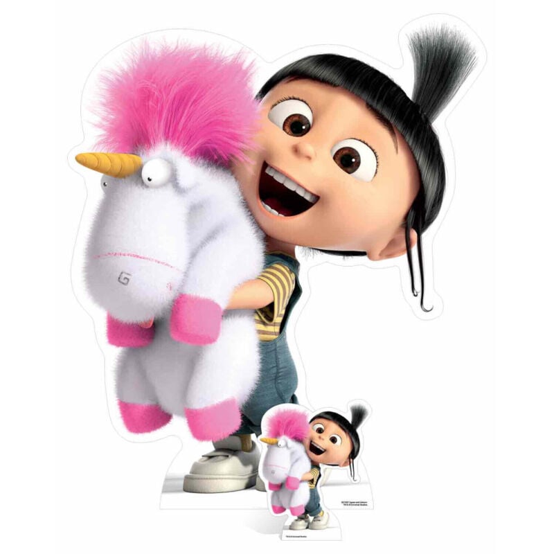 Star Cutouts - Figurine en carton Les Minions Agnès et la licorne en peluche Hauteur 118 cm
