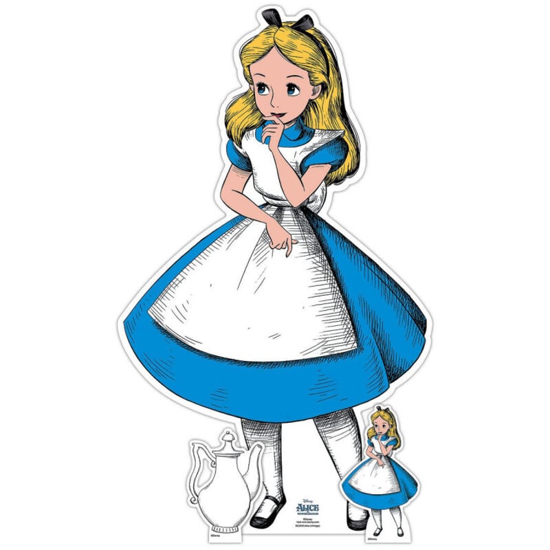 Star Cutouts - Figurine en carton - Alice au Pays des Merveilles Vintage - Alice - Haut 95 cm