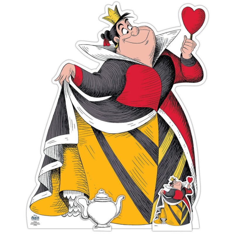 Star Cutouts - Figurine en carton - Alice au Pays des Merveilles Vintage - La Reine de Cœur - Haut 115 cm