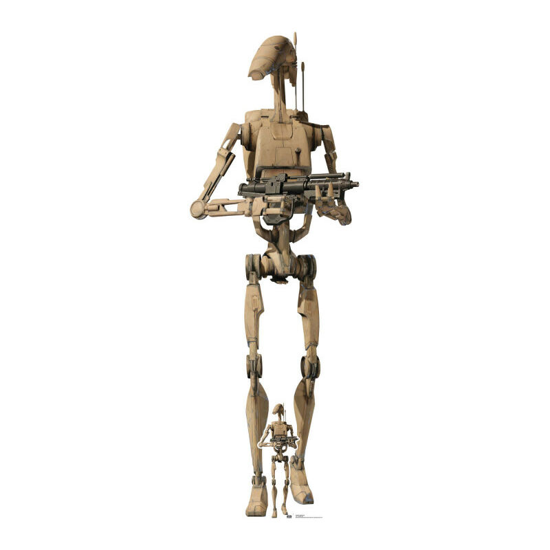Star Cutouts - Figurine en carton –B1 Droide Robot Avec Une Arme - Star Wars - Haut 196 cm