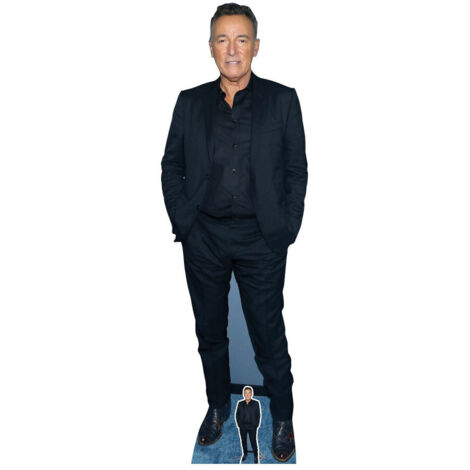 Figurine en carton  Bruce Springsteen en costume noir 178cm
